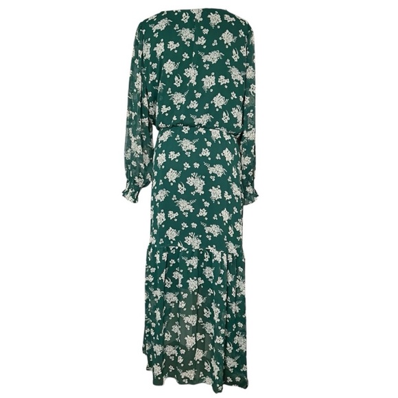 Lauren Conrad Floral Green Maxi Dress Size L - Picture 4 of 6